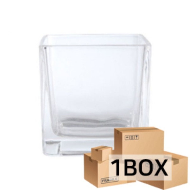 정사각 캔들용기 소(130ml) (1box-96개)
